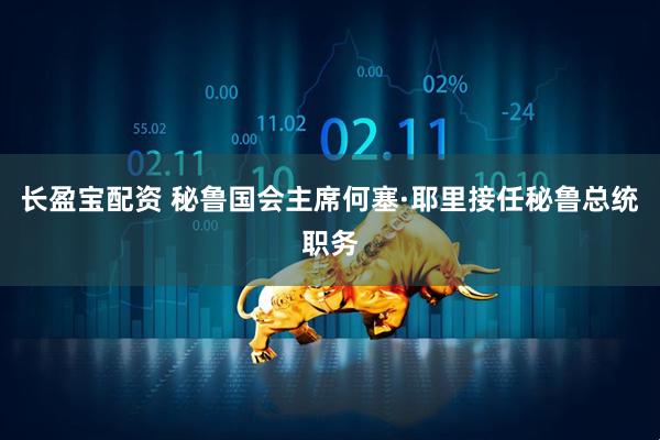 长盈宝配资 秘鲁国会主席何塞·耶里接任秘鲁总统职务