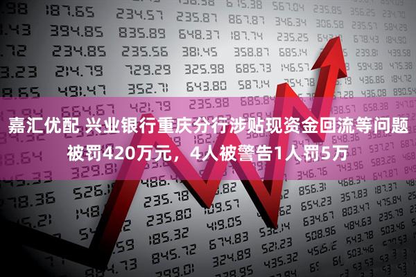 嘉汇优配 兴业银行重庆分行涉贴现资金回流等问题被罚420万元，4人被警告1人罚5万